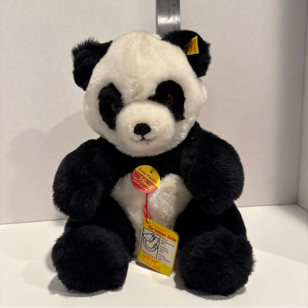 Steiff Vintage  Black and White Panda Plush NWT